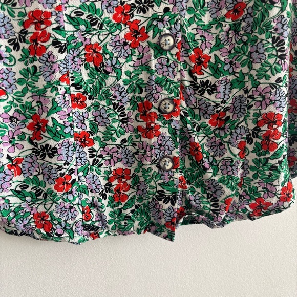 Anthropologie Maeve Austen Collared Button Down Floral Blouse - Picture 5 of 9
